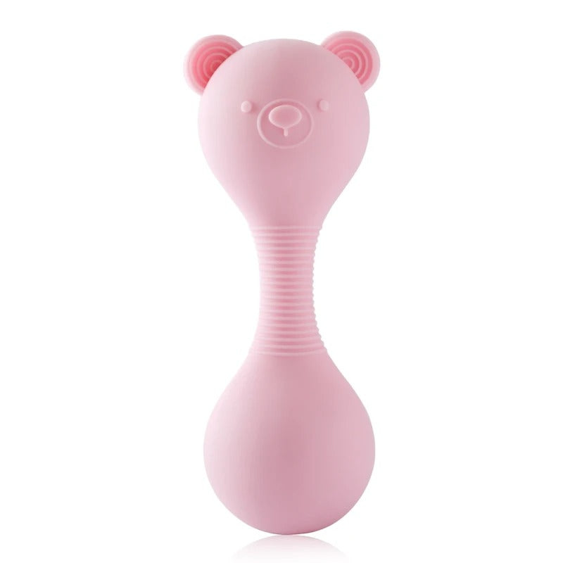 hochet-bebe-maracas-ourson-rose